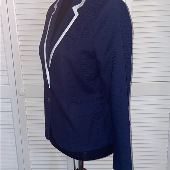 Navy Blue Tailored Jacket size 10P NWT blazer - Picture 2 of 9